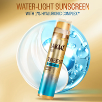 Lakmē 1% Hyaluronic Water-Light Sunscreen Gel SPF 50 PA++++ | For Oily Skin | Plump & Hydrated Skin | 56 g