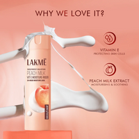 Lakmē Peach Ceramide Moisturizer with Hyaluronic | For Dry, Normal & Sensitive Skin | 200 ml