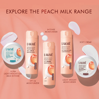Lakmē Peach Ceramide Moisturizer with SPF 24| For Dry Skin, Normal Skin & Sensitive Skin 60ml