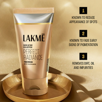 Lakmē Perfect Radiance Brightening Facewash with Niacinamide for Glowing Skin, 50gm
