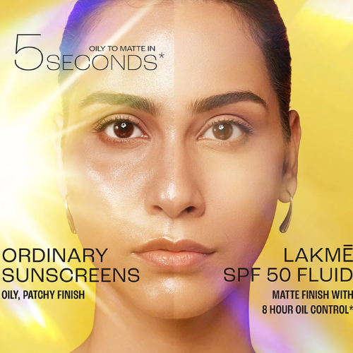 Lakme Sun Expert Dry Matte Fluid SPF 50++++ Sunscreen with 1% niac & ceramide, for oily skin 50ml