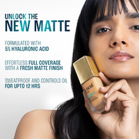 Lakmē 9to5 Hya Matte Foundation + Hyaluronic Acid