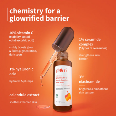Plum 10% Vitamin C Barrier Boosting + Glow Serum with Calendula