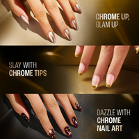 Lakmē Ultimate Glam Chrome Nail Magenta - Metallic Chrome Nail Polish for Glamorous Nails