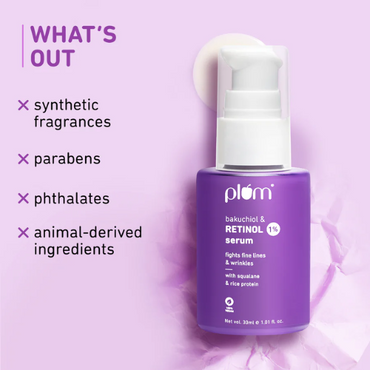 Plum 1% Retinol Serum for Face with Bakuchiol 30ml