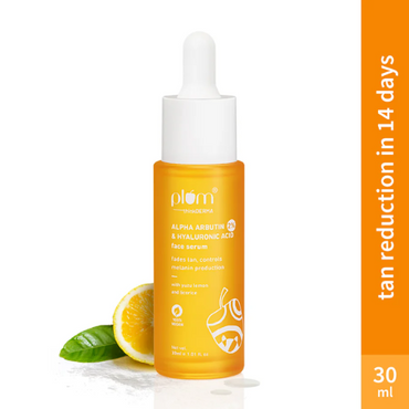 Plum 2% Alpha Arbutin & Hyaluronic Acid Tan Fading Face Serum 30ml