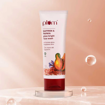 Plum Saffron & Papaya Glow Bright Face Wash 100g x2 Pack