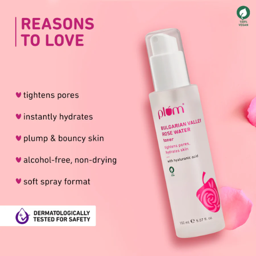 Plum Bulgarian Valley Rose Water Toner for tighter pores 150ml