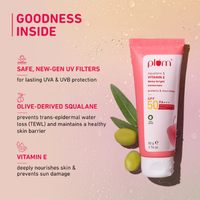 Plum Squalane & Vitamin E SPF 50 PA+++ Dewy-Bright Sunscreen 50g