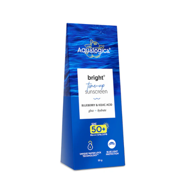 Aqualogica Bright+ Tone Up Sunscreen SPF 50+ PA++++ – 50g | Brightening & Hydrating Sun Protection