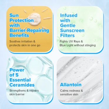 Aqualogica Barrier+ Repair Sunscreen SPF 50+ PA++++ – 50g | Hydrating & Skin Barrier Repair