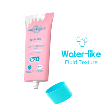 Aqualogica Radiance+ Oil Control Fluid Sunscreen SPF 50+ PA++++ – 50g | Matte & Brightening