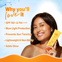 Aqualogica Glow+ Dewy Sunscreen SPF 50+ PA++++ – 125g | Hydrating & Brightening