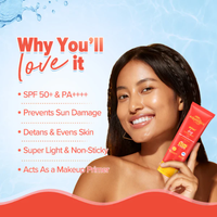 Aqualogica Detan+ Dewy Sunscreen SPF 50+ PA++++ – 125g | Hydrating & Anti-Tan
