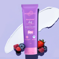 Aqualogica Illuminate+ Dewy Sunscreen SPF 50+ PA++++ – 125g | Wild Berries & Alpha Arbutin | Brightening & Hydrating
