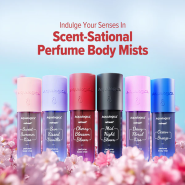 Aqualogica Refresh+ Cherry Blossom Bloom Body Mist – 150ml | Zemea & Hyaluronic Acid | Hydrating & Fragrant