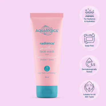 Aqualogical Radiance+ Smoothie Face Wash with Watermelon & Niacinamide for Clear & Oil-Free Skin - 100ml