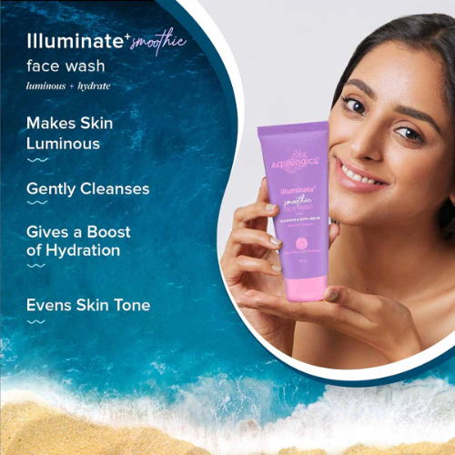 Aqualogical IIIuminate+ Smoothie Face Wash with Wild Berries & Alpha Arbutin for Luminous Glow - 100ml