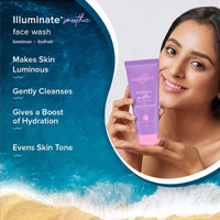 Aqualogical IIIuminate+ Smoothie Face Wash with Wild Berries & Alpha Arbutin for Luminous Glow - 100ml