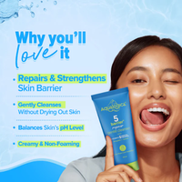 Aqualogical 5 Barrier+ Repair Gentle Cleanser with Avocado & 5 Essential Ceramides - 100 ml