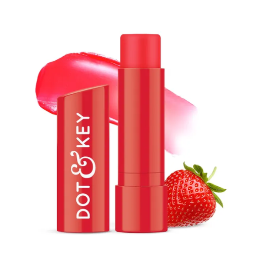 Dot & Key SPF 50+ Barrier Repair Hydrating Lip Balm (Strawberry Red - High Tinted)