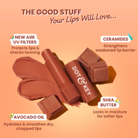 Dot & Key SPF 50+ Barrier Repair Hydrating Lip Balm (Cocoa Nude - Medium Tinted)