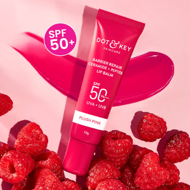 Dot & Key Ceramide + Peptide Lip Balm SPF 50 PA+++ (Plush Pink)