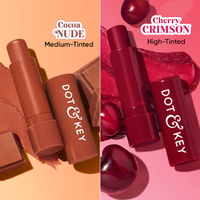 Dot & key SPF 50+ Barrier Repair Hydrating Lip Balm - Pack of 2 (Cocoa Nude + Cherry Crimson)