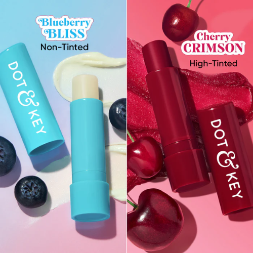 Dot & key SPF 50+ Barrier Repair Hydrating Lip Balm - Pack of 2 (Blueberry Bliss + Cherry Crimson)
