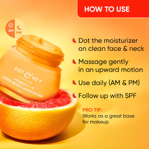 Dot & key Vitamin C + E Moisturizer, Pack of 2 120ml