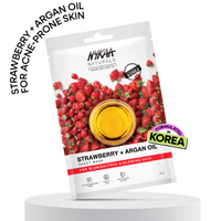 Nykaa Strawberry + Argan Oil Sheet Mask For Acne Prone Skin - Formulated In Korea (20ml)