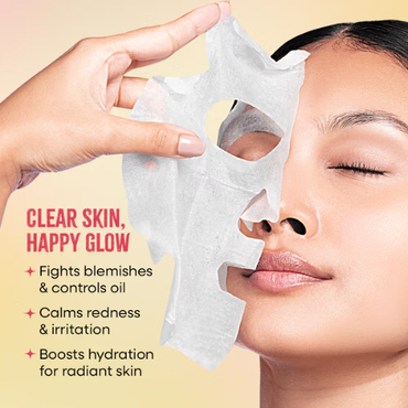 Nykaa Strawberry + Argan Oil Sheet Mask For Acne Prone Skin - Formulated In Korea (20ml)