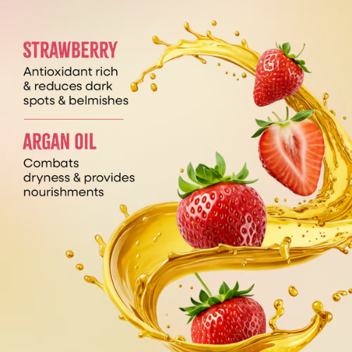 Nykaa Strawberry + Argan Oil Sheet Mask For Acne Prone Skin - Formulated In Korea (20ml)