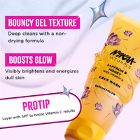 Nykaa Naturals Saffron, Honey & Vitamin C Face Wash For Brightens & Radiant Glow- For All Skin Types (100ml)