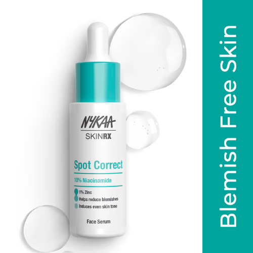Nykaa SKINRX Spot Corrector with 10% Niacinamide + 1% Zinc Serum to Fade Dark Spots & Pigmentation (30ml)