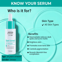 Nykaa SKINRX Spot Corrector with 10% Niacinamide + 1% Zinc Serum to Fade Dark Spots & Pigmentation (30ml)