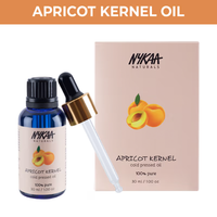 Nykaa Naturals 100% Pure Cold Pressed Apricot Kernel Carrier Oil for Even Skin Tone & Strong Hair (30ml)