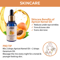 Nykaa Naturals 100% Pure Cold Pressed Apricot Kernel Carrier Oil for Even Skin Tone & Strong Hair (30ml)