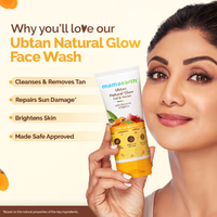 Mama Earth Ubtan Natural Glow Face Wash with Turmeric & Saffron for Tan Removal