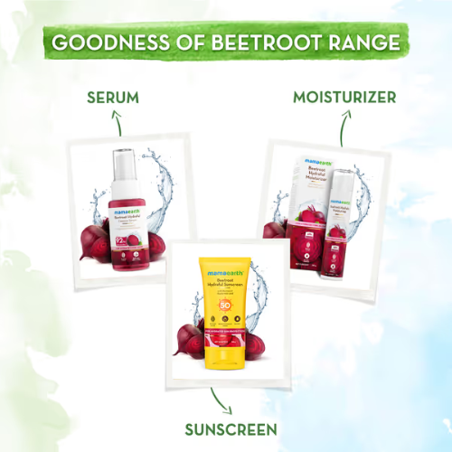 Mama Earth Beetroot Hydraful Sunscreen With Beetroot & Hyaluronic Acid - 50 g