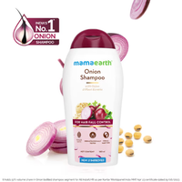 Mama Earth Onion Shampoo with Onion & Plant Keratin for Hair Fall Control & Hair Growth – 180ml