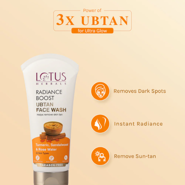 Lotus Ubtan Facewash | Radiance Boost & Tan Removal