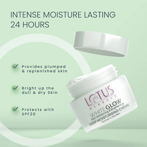 Lotus WhiteGlow Moisturising Cream SPF 20 | Skin Brightening