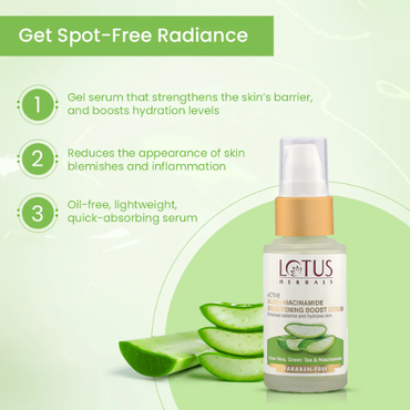 Lotus Active Aloe + Niacinamide Brightening Boost Serum