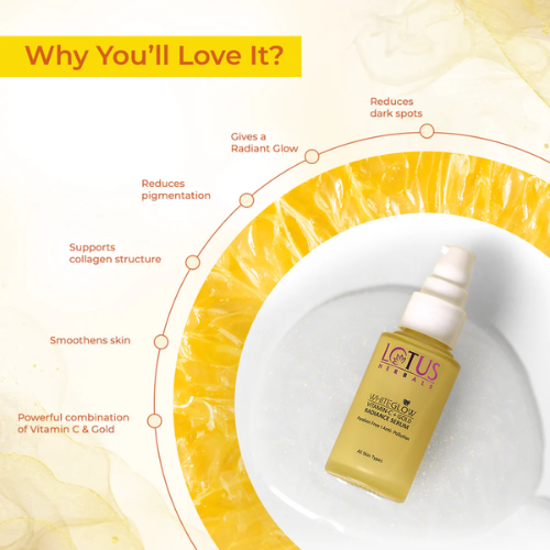 Lotus WhiteGlow Vitamin-C + Gold Radiance Serum