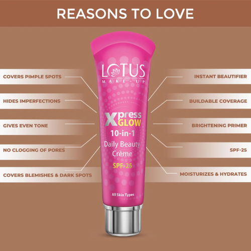 Lotus Xpress Glow Daily Beauty 10-In-1 Cream SPF 25