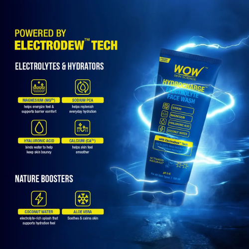 WOW HydroCharge Electrolyte Face Wash | 100 ml