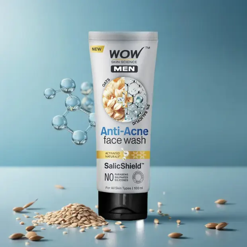 WOW Oat Extract + Salicylic Acid Anti-Acne Face Wash | Gel Cleanser