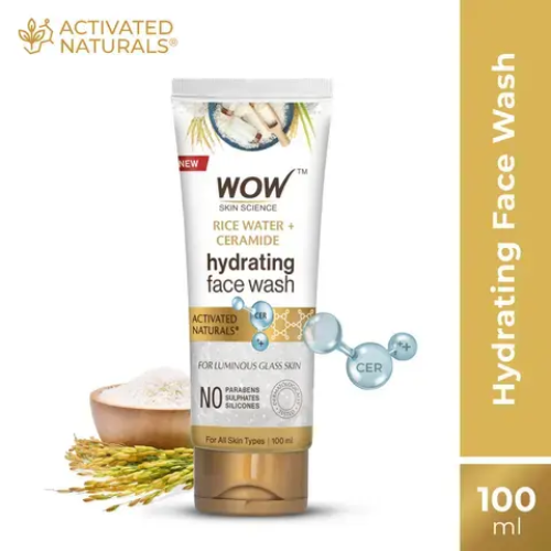 WOW Rice Water & Ceramide Face Wash For Glass Skin | 100 ml