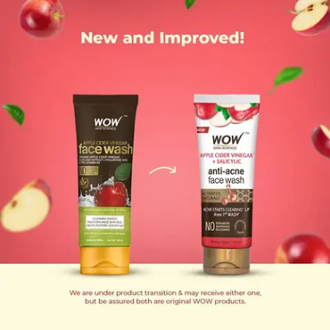 WOW Apple Cider Vinegar Face Wash | 100 ml Tube